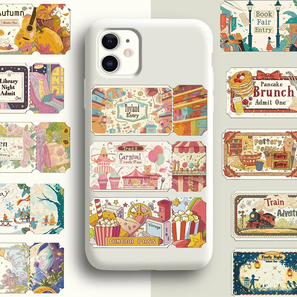 50 STKS Droom Ticket Leuke Decoratie Label Stickers DIY Bagage Notebook Water Cup Luidspreker Stickers