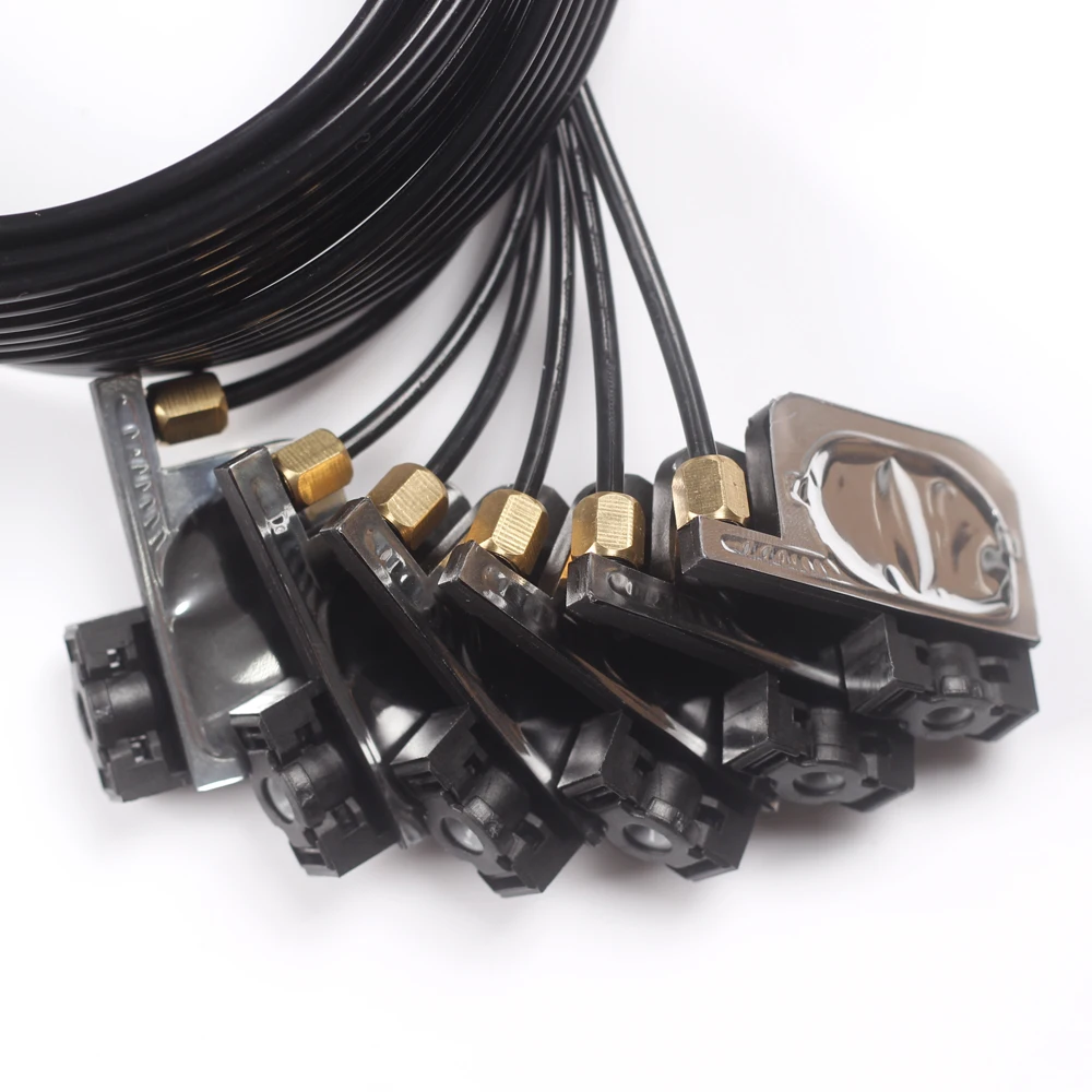 1.5m 6 lines uv ink tube hose pipe with uv square small damper screw nuts oring For Epson L1300 L800 L805 L1800 R1390 UV printer