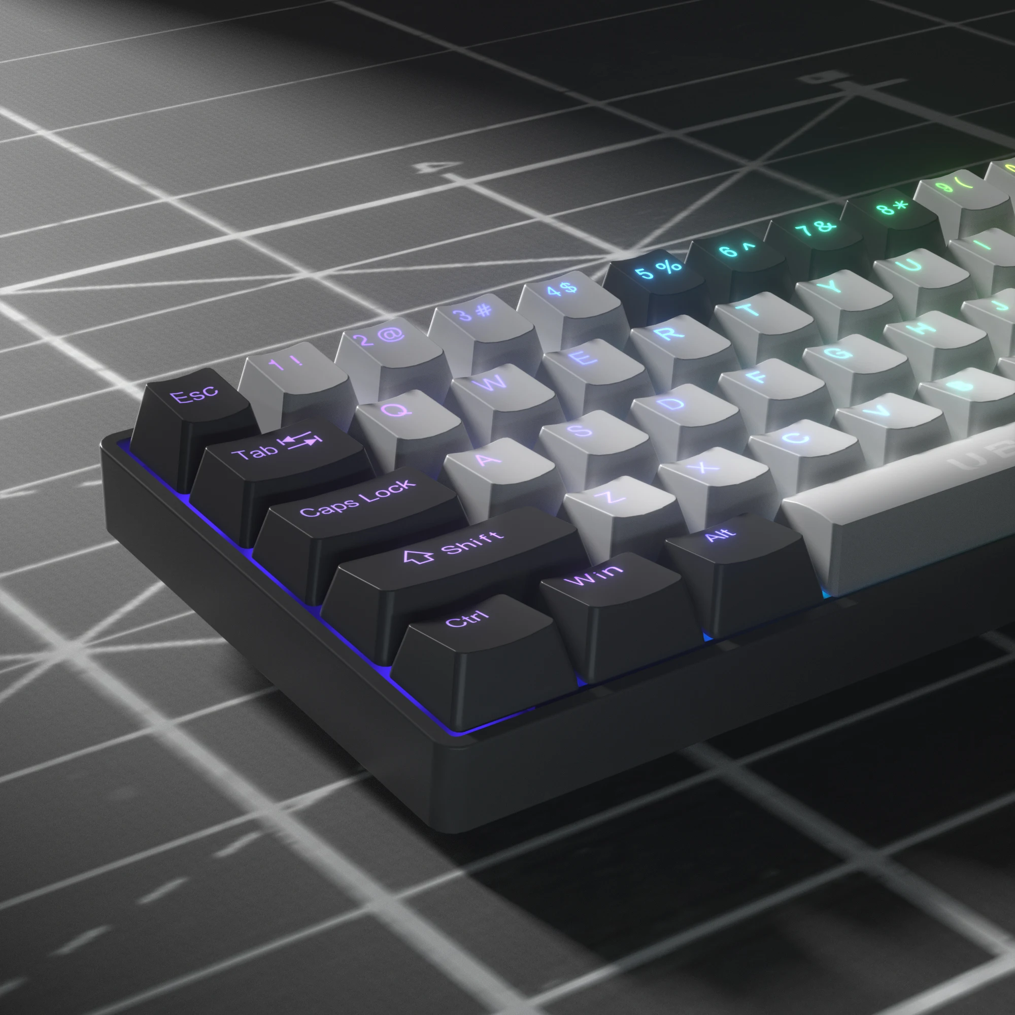 

Wired Mechanical Gaming Keyboard USB Keyboards with Clicky Switches Blue Switch 68 Keys Wired Separated Detachable Cable