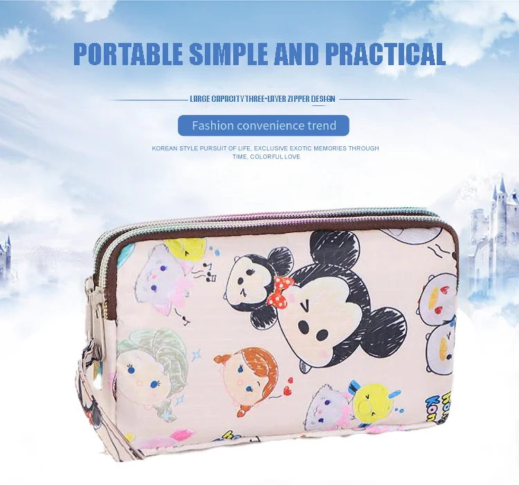 Disney Mickey Mouse Wallet Cartoon Mickey Purse Phone Bag Coin Purse Card Holder Case Clutch Large Capacity Fashion Trend Clutch