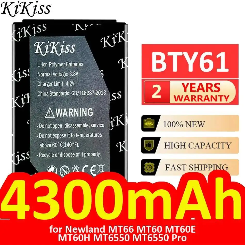 Barcode Scanner Battery High Compatibility 4300mAh BTY61 For Newland MT66 MT60 MT60E MT60H MT6550 MT6550 Pro