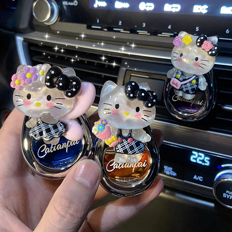 

Hello Kitty Car Outlet Vent Perfume Clips Conditioning Aromatherapy Freshener with Cute Cat Design