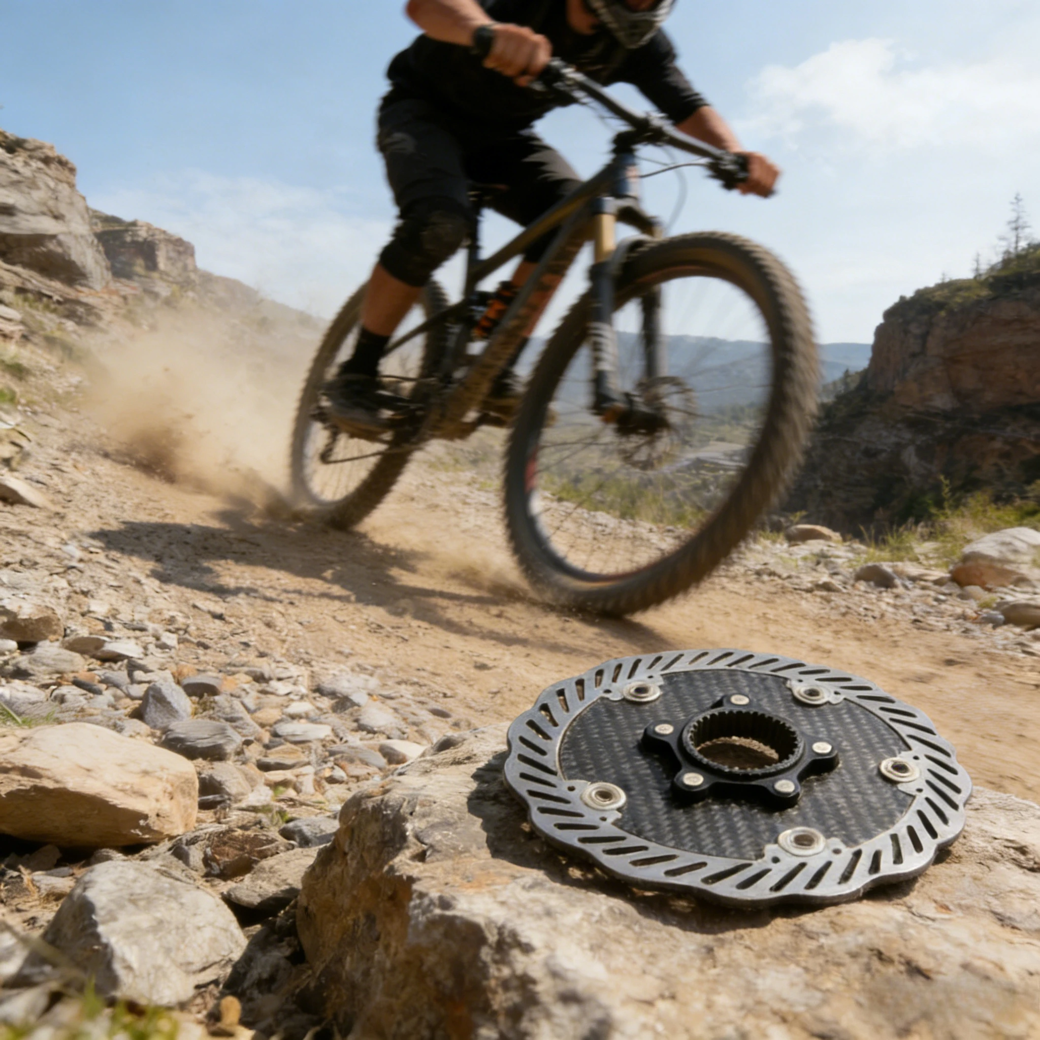 

140/160mm Centerlock Carbon Fiber Floating MTB Brake Rotor | Ultra-Light Anti-Warp Disc Brake