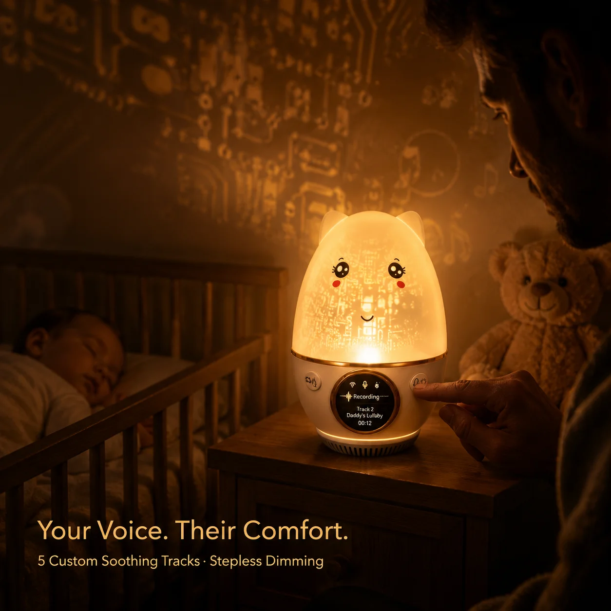 Baby Nursery Temperature - スマートベビーモニター幼児用空気質CO2 PM2.5 AQIモニター授乳リマインダー泣き声軽減器RGBライトTuyaアプリWiFi保育園ガード
