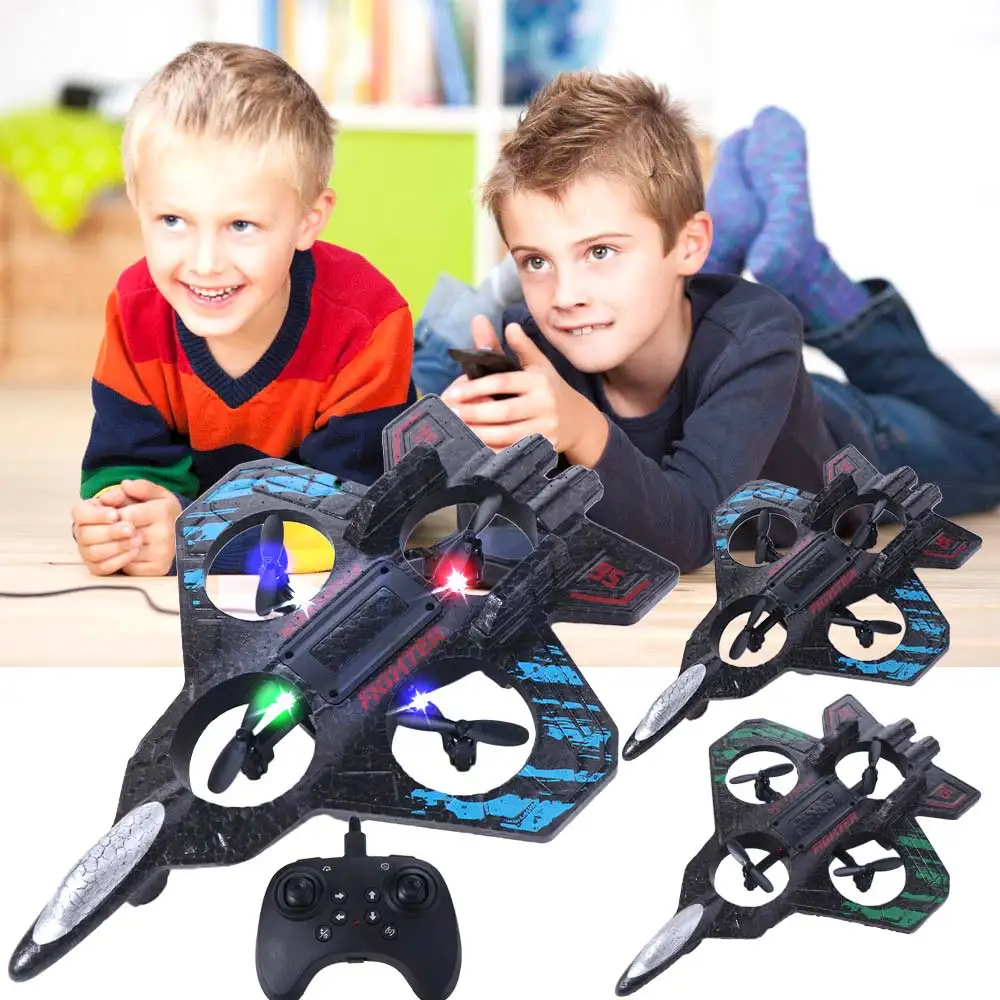 

EPP Foam Remote Control Foam Fighter Rechargeable Gravity Sensing Glider Flying Helicopter 2.4G Stunt with Light