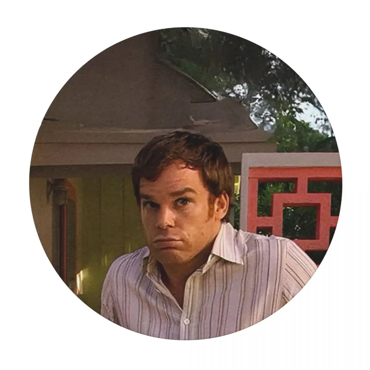 Movie Dexter Morgan Waterproof Round Tablecloth Oilproof Table Cloth for Kitchen Events Dining Table Cover