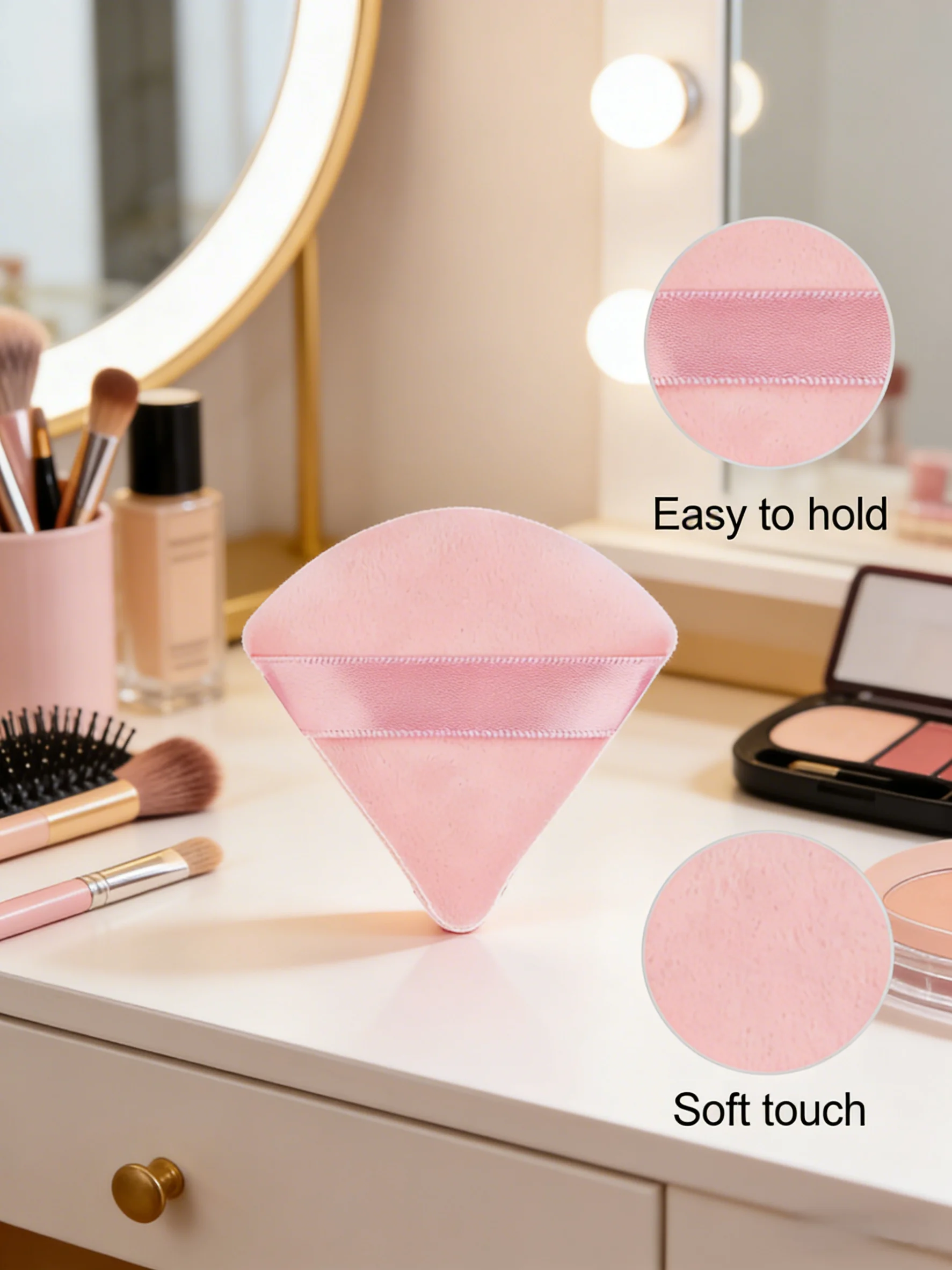 5 esponjas triangulares para polvos, esponjas para polvos secos y húmedos, herramienta de maquillaje de belleza triangular, esponjas para polvos triangulares.
