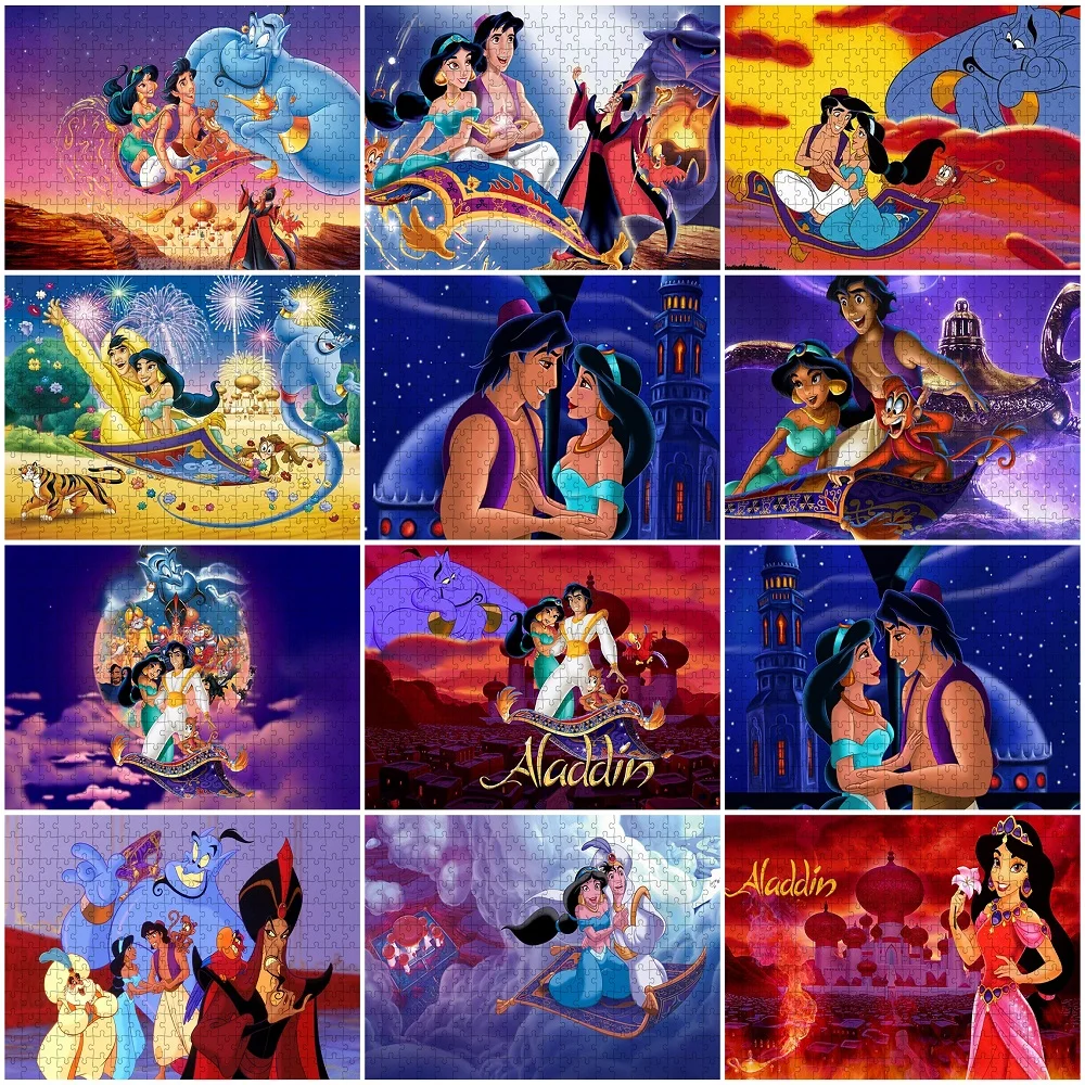 

Princess Jasmine Jigsaw Puzzles 1000 Pieces for Adults Aladdin's Lamp Jigsaw Puzzles Entertainment DIY Toys for Creative Gifts