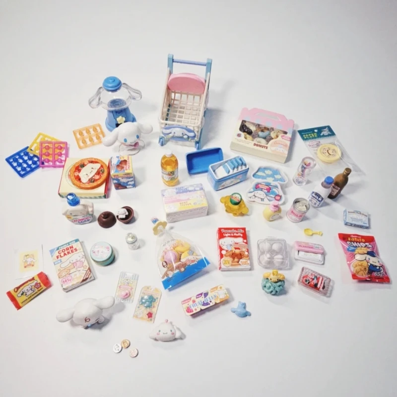 

Лидер продаж, Новое поступление, Re-Ment Sanrio, слепая коробка Cinnamoroll, миниатюрная сцена для супермаркета, тонкая модель, шикарная игрушка, подарки на день рождения