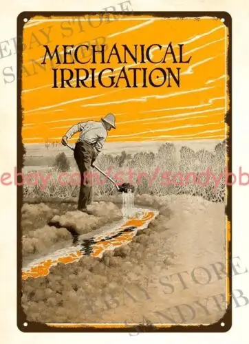 1912 Mechanical irrigation International Harvester Co of America metal tin sign