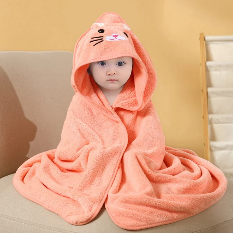 Baby Bath Towels Cartoon Animal Soft Newborn Hooded Towel Blanket Toddler Bathrobe Children\'s Bath Towel for Boy Girls 2-6 Years