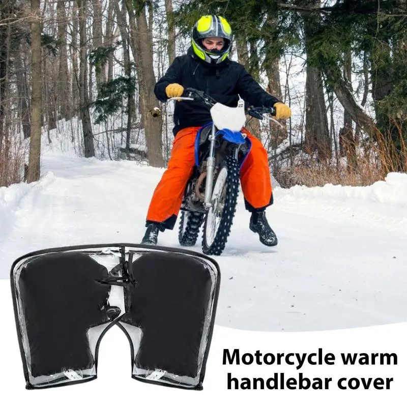 Motorcycle Handlebar Muffs Waterproof Mitts Cover Snowmobile Handlebar Warmer with Cover Handguards Hand Protectors Covers