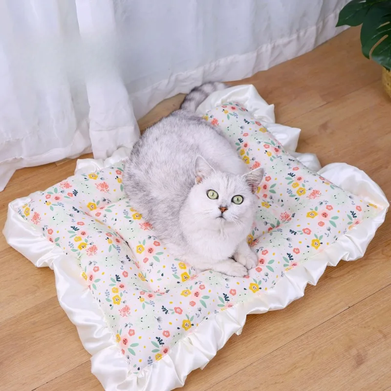 Pet Cat Mattress Seasonal Universal Dog Nest Floor Mat Cat Nest Sleep Mat Double Sided Printed Floor Mat Pet Supplies Cat Beds