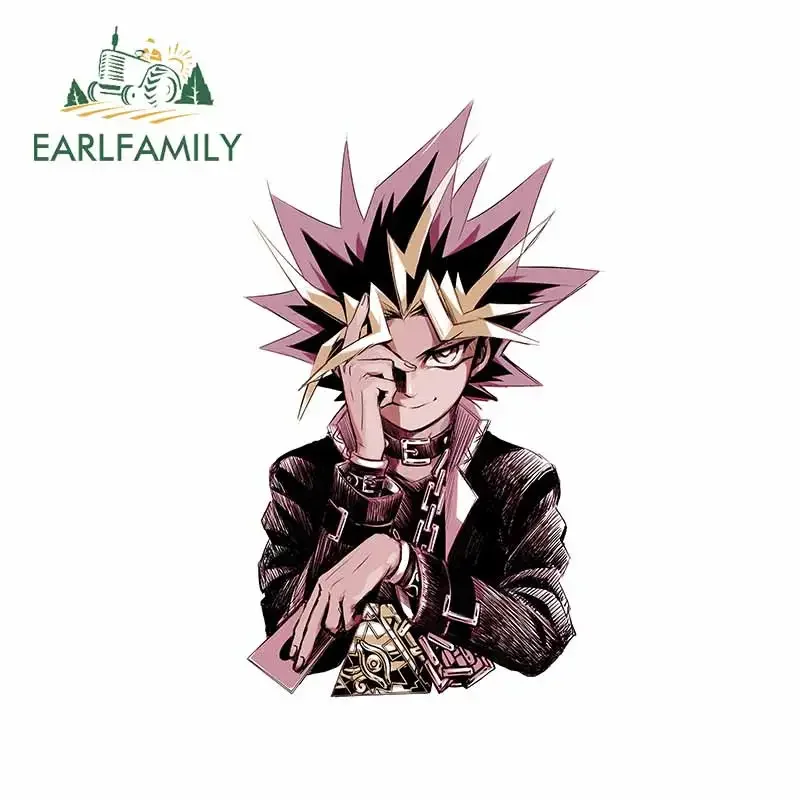 EARLFAMILY 13 cm x 8 cm Anime Yuugi Mutou Vinyl Autoaufkleber Autozubehör Wasserdicht Geeignet für VAN RV Laptop Windschutzscheibe
