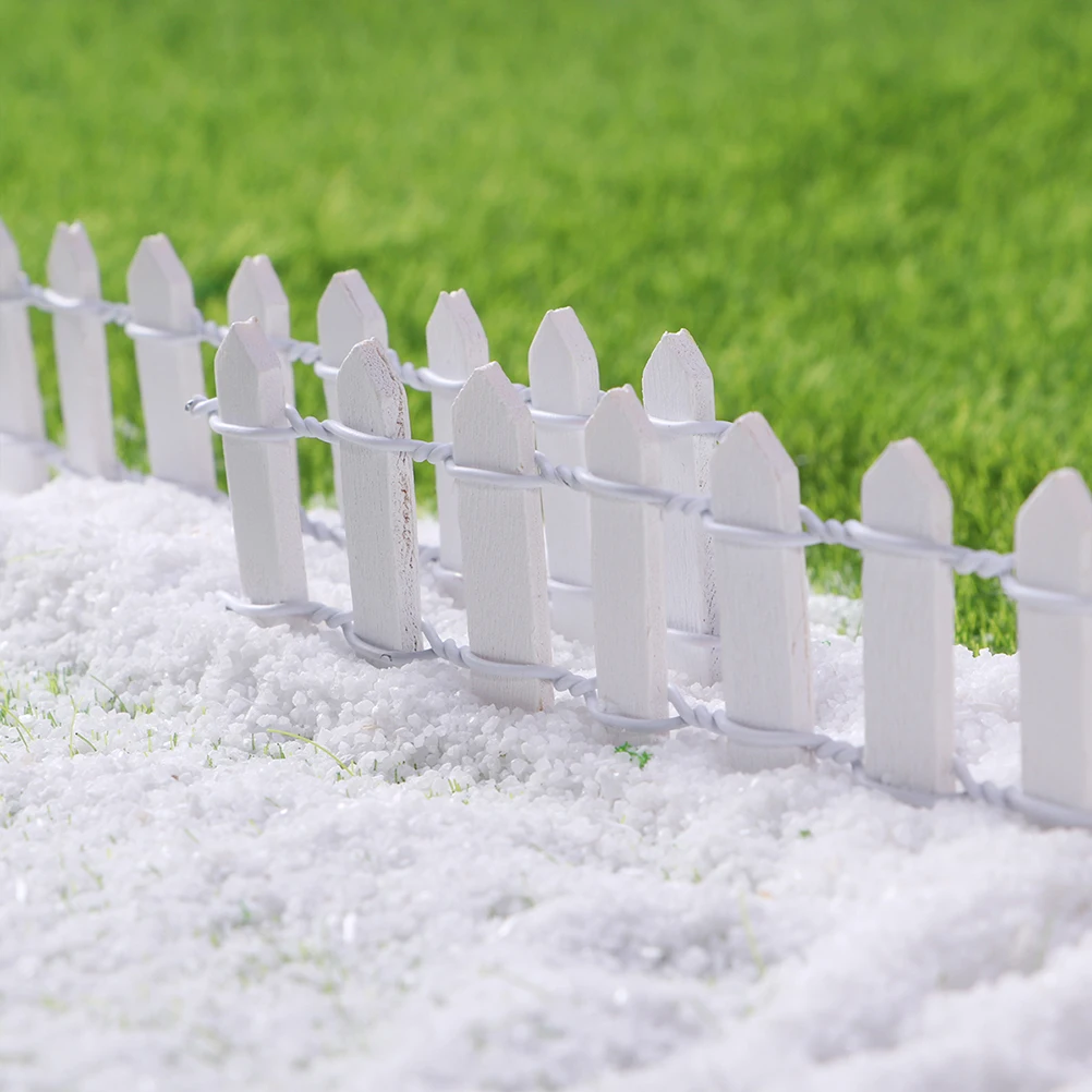 ชุดตกแต่งสวนพร้อมต้นไม้จิ๋วสำหรับตกแต่งเทศกาลคริสต์มาส รั้วไม้กลางแจ้ง