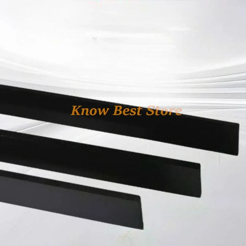 2/4pcs Thickness 2/3/4/5/6/8/10/12/15/20mm Black Wear-resistant PP Plastic Square Strip Processing Zero Cutting Length 500mm