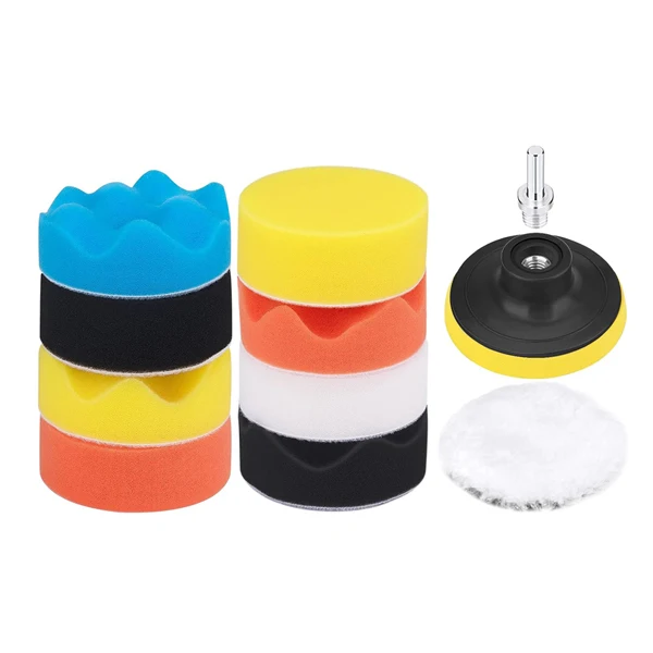 3/4/5'' Car Polishing Disc 11Pcs/Set Buffing Sponge Pads