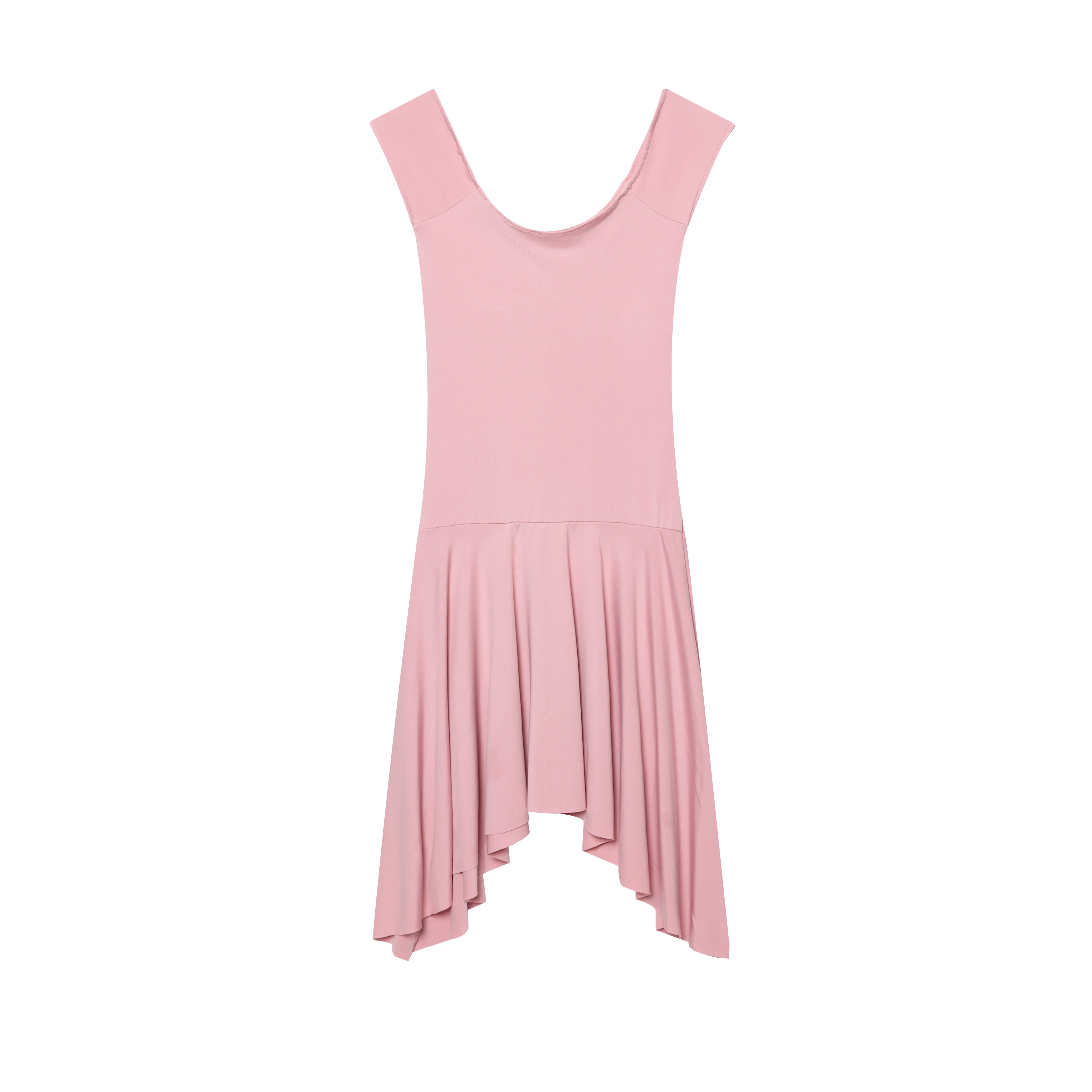 Vestido Assimétrico de Nylon Novo para o Outono JNLEAOG, Camadas Decorativas, Moda Casual Fena, Sem Mangas, Saia em Forma...