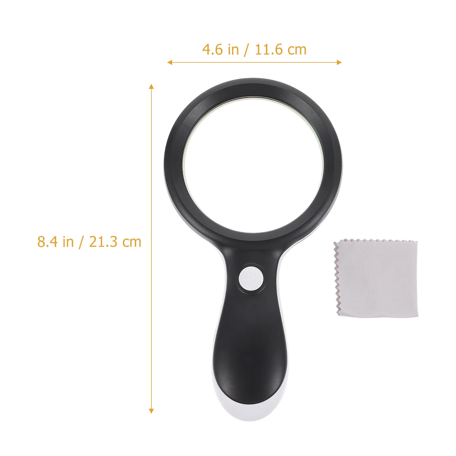 Handheld Lighted Magnifier 10X Reading Tool For Seniors Kids Home Use Explore Nature Craft Inspection Durable Safety Design