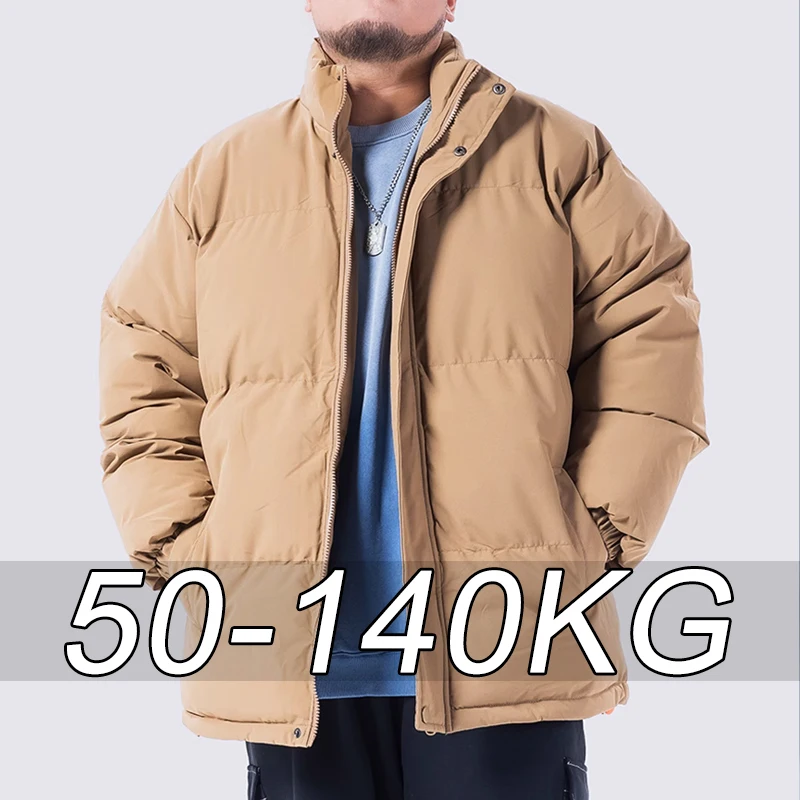 Men Winter Jackets Plus Size Loose Fit Black Thick Jackets Coats Men Oversized Outwear Student Waterproof Jacket Men Clothing