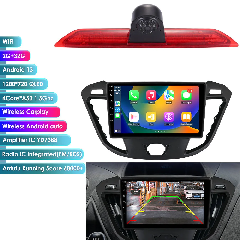 

with Carpaly GPS Android Car radio Navigation+HD camera For Ford Transit tourneo custom Jumbo kasten V363 F150 F250 MK8
