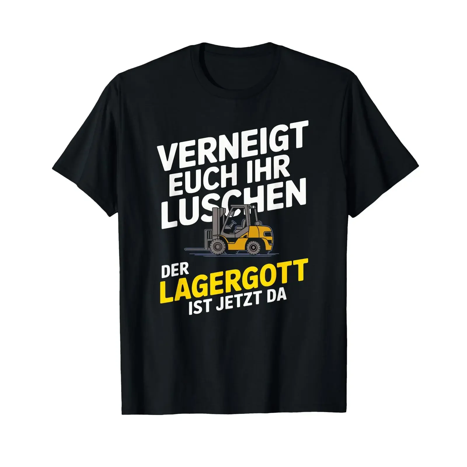Forklift Driver Profession Warehouse Worker Saying Design T Shirt black vintage Washed fashion Stretched Stylish