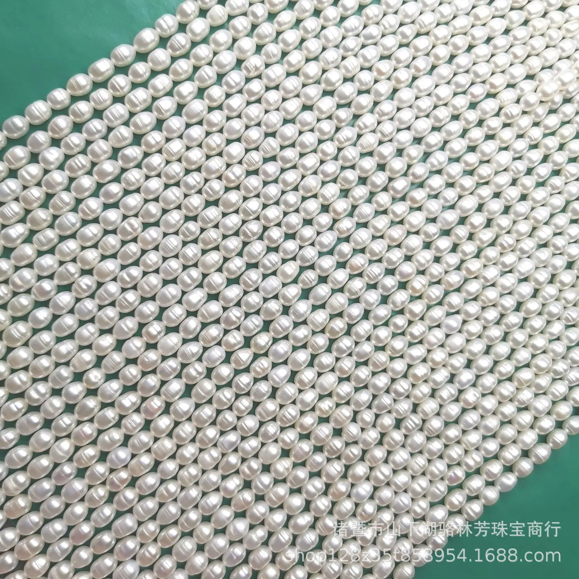 5~ 9MM Fresh Water Refreshing Thread Work in Progress Rice Pearl Necklace DIY Foreign Trade Available Origin Low Price Wholesale