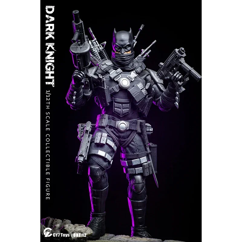 CY7toys 1/12スケール コレクタブルフィギュア バットヒーロー ナイトナイト フルセット 6インチ メンズ ソルジャー アクションフィギュア ボディ ベストファン ギフト ドール