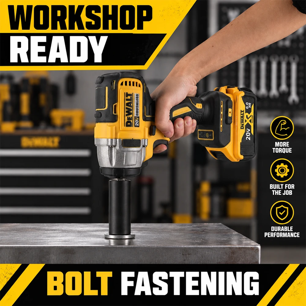 DeWALT DCF880 20V Brushless Impact Wrench, Max 205N・m Torque, 0-3250RPM, 0-3800IPM, 3 Speed Modes Cordless Power Tool