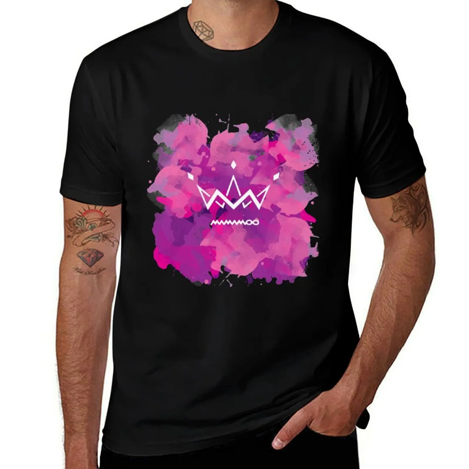 MAMAMOO logo Splatter Paint T-Shirt Casual Daily Outfit T-Shirt