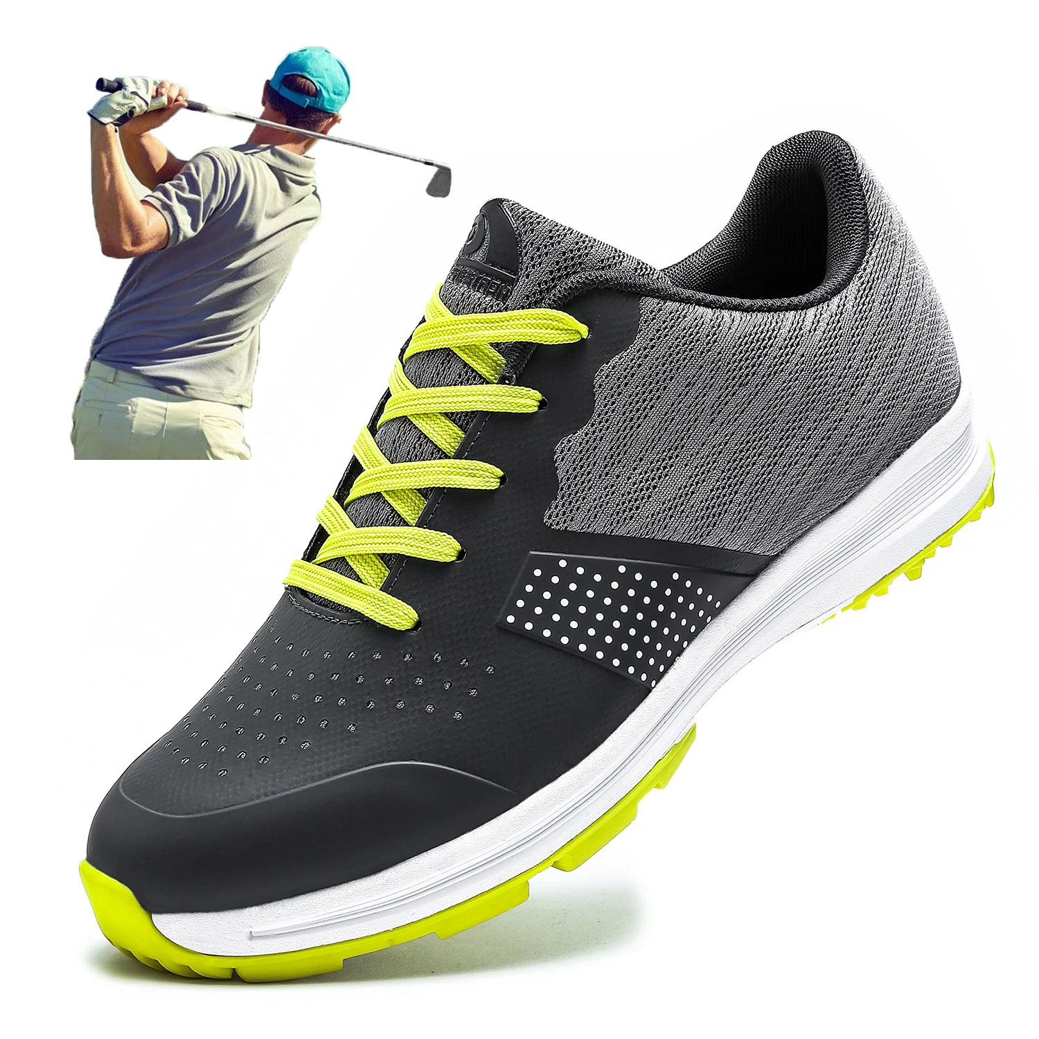 Men's Golf Shoes Big Size 39-48 Comfortable Non-Slip Golf Training Sneakers for Men
