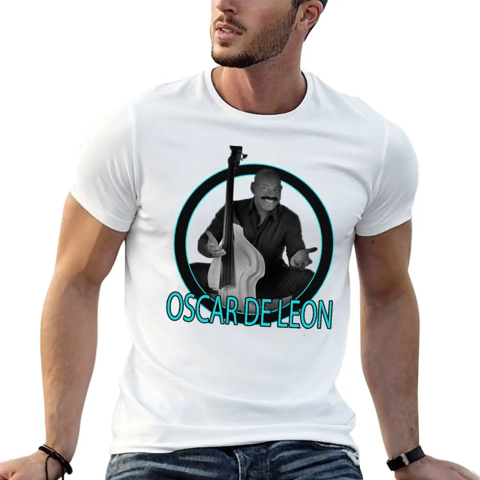 Salsa design of your favorite artist [Oscar De Leon] T-Shirt man t shirt boys animal print men workout shirt