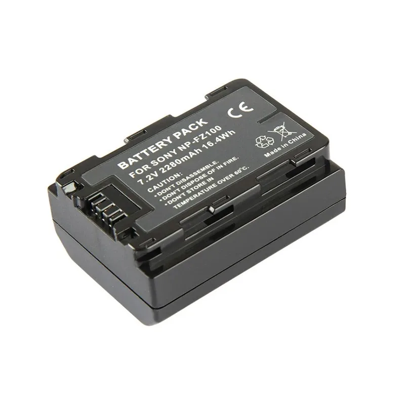 NP-FZ100 7.2V 2280mAh 16.4Wh High Capacity Li-ion Replacement Camera Battery for Sony A9 A7R4 A7M3 A7R3 ILCE-9 A7R4 A6600 A7S3