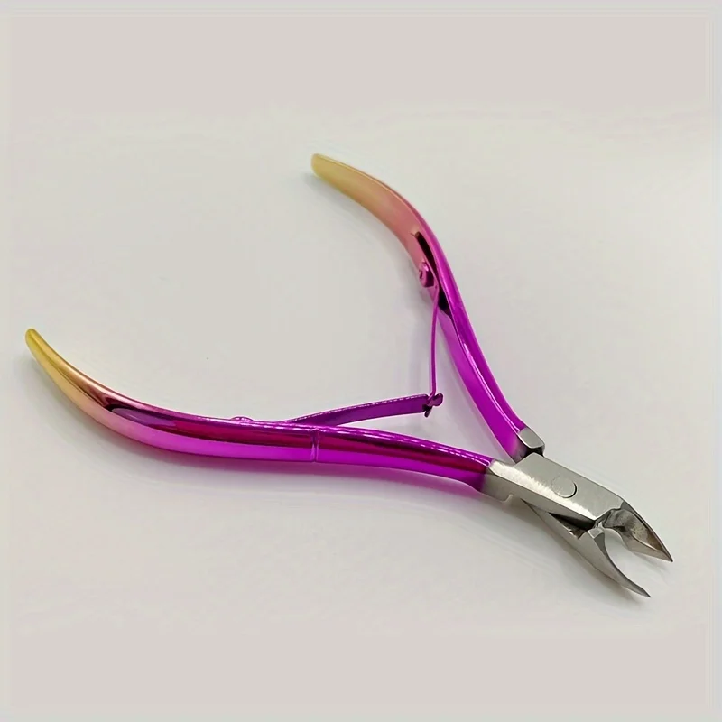 1개 스테인리스 스틸 발톱깎이 직선형 블레이드 내성발톱 및 두꺼운 손톱용 날카로운 끝부분 각질 제거기, 매니큐어 페디큐어