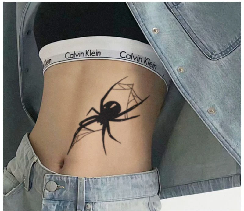 Sexy tattoo stickers mannen tijdelijke nep goth tatoeages waterdicht hart tattoo blijvende spider art cool kruidensap lichaamsschoonheid