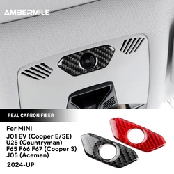 For MINI Cooper S F65 F66 F67 J01 EV U25 Countryman J05 2024 2025 Car Camera Cover Carbon Fiber Accessories Interior Sticker