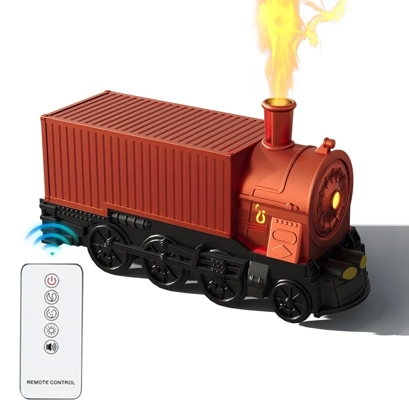 

Vintage Container Train Essential Oil Diffuser With Remote Control For Home 300ml Large Opening Aromatherapy Diffuser