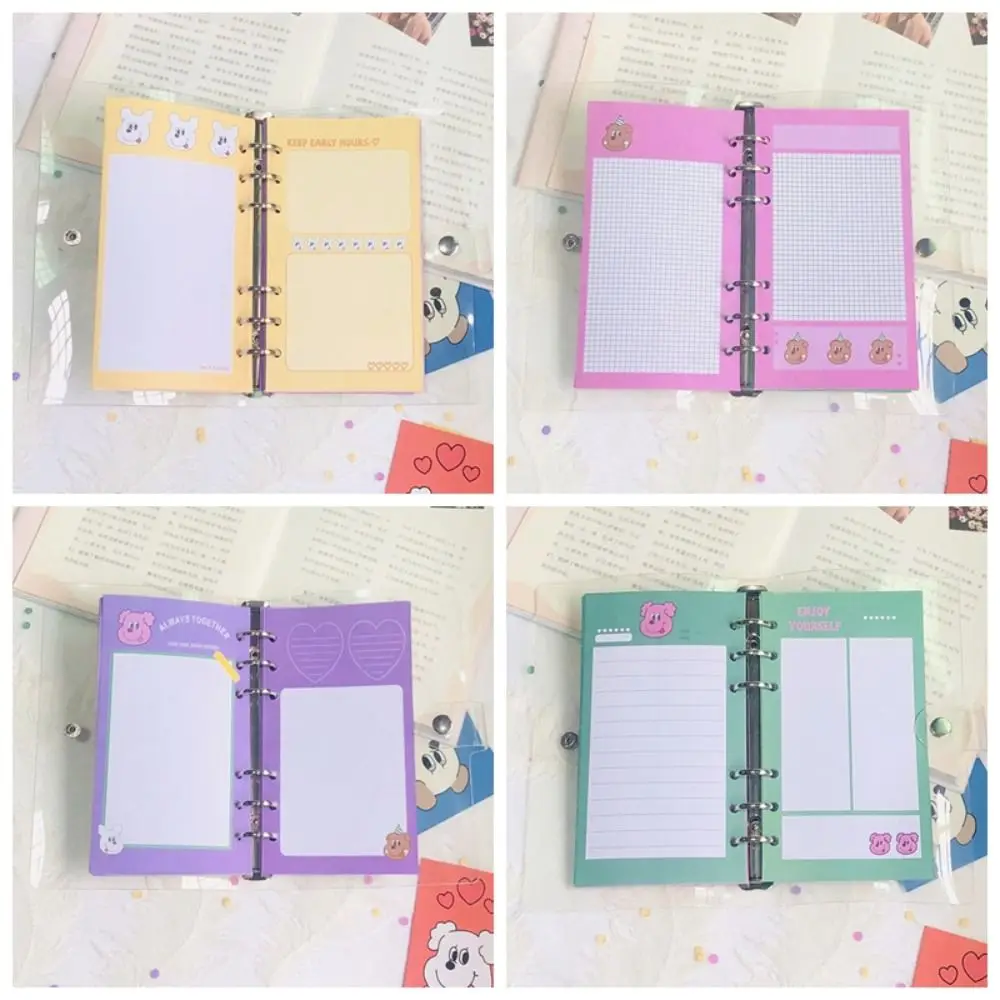 50Sheets Loose Leaf Refill Paper Love Dog Inner Refill Spiral Binder Paper 6-hole Notebook Separator Paper