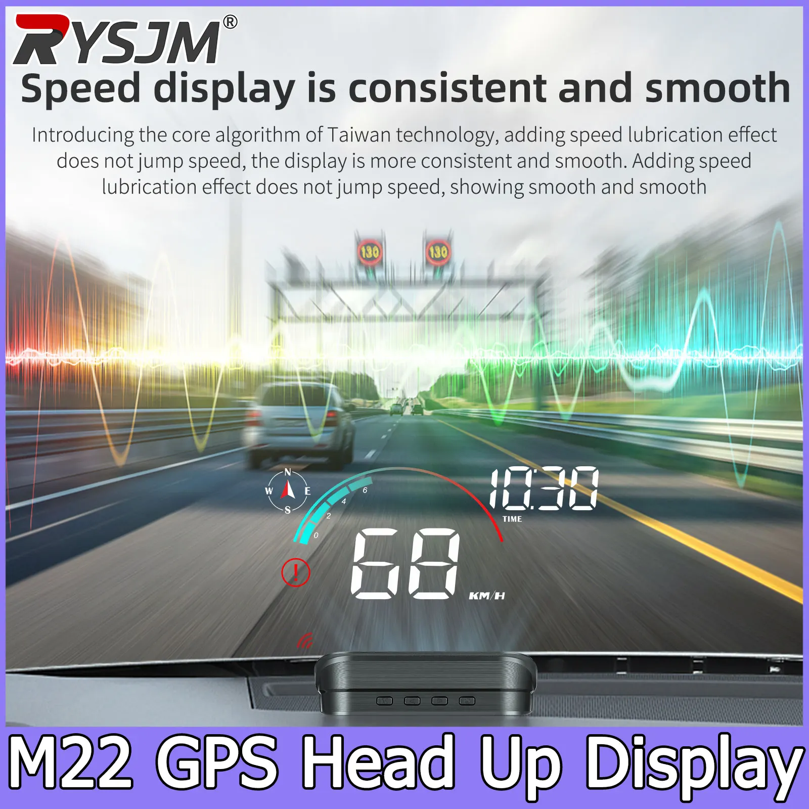 M22 Car GPS HUD Head Up Display Windshield Projector Universal Digital GPS Speedometer HD LCD Projection On Glass For All Cars