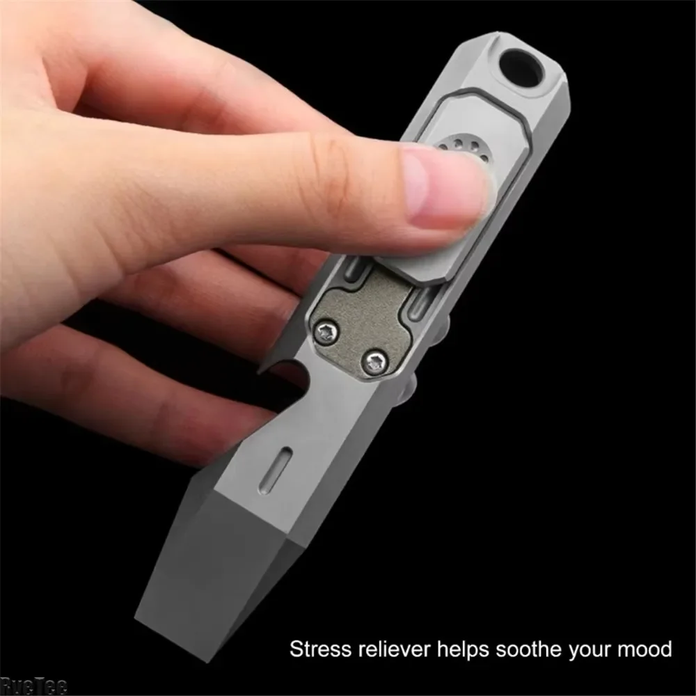 

TC4 Titanium Alloy Pry Bar Bottle Opener EDC Multifunctional Tool Stress Relief Key Ring Hand Outdoor Camping Tools Man Gift