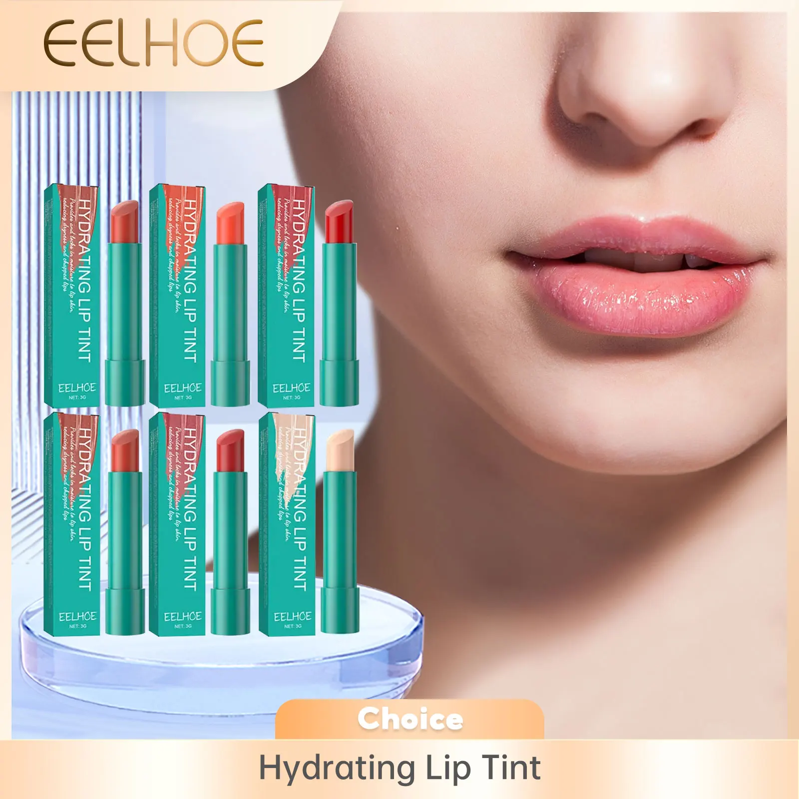 

Watery Lipgloss Tint Long Lasting Moisturizing Anti-drying Reducing Lip Lines Makeup Lip Care Nourishing Lip Lipstick 6 Colors
