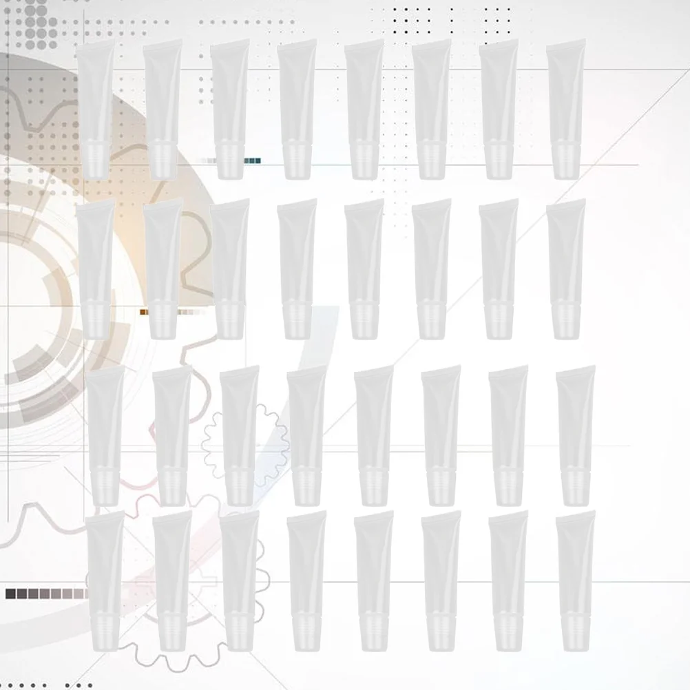 Paquete de contenedores de bálsamo de tubo de brillo de labios, tubos de pomada, embalaje de maquillaje vacío, recargable, transparente, 60 uds.