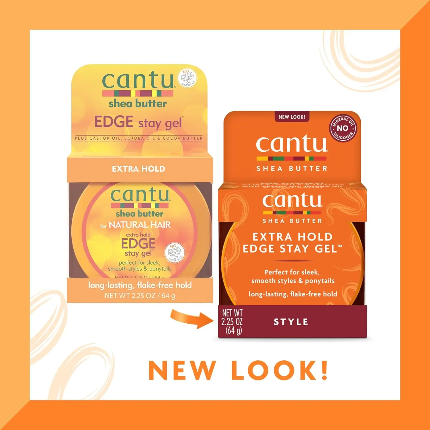 Cantu Edge Gel Shampoo & Conditioner Coconut Curling Cream Moisturizing Curl Activator Cream with Shea Butter for Natural Hair