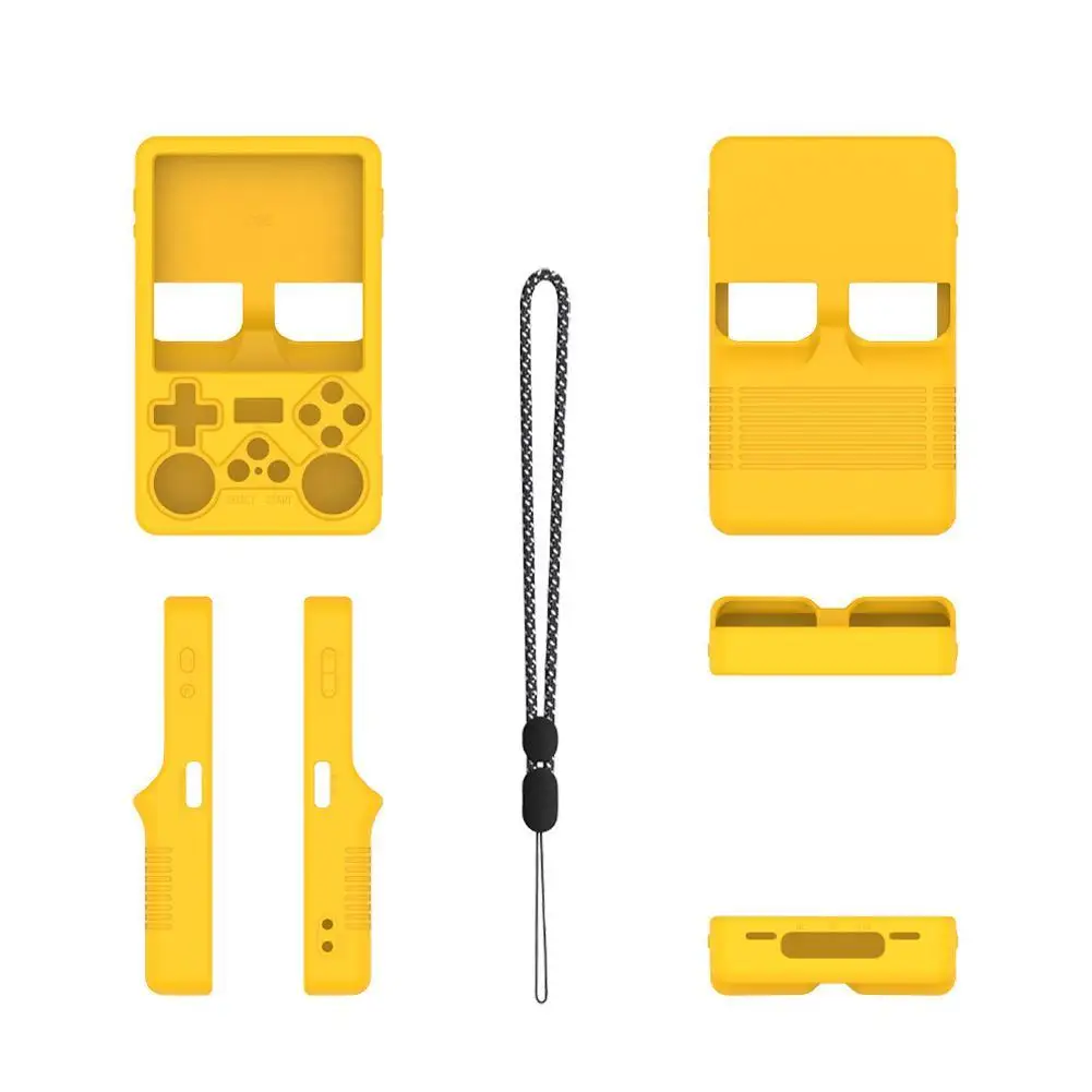 

Protective Cover For For R36S PLUS Game Console,Silicone Case Drop Protection Simple Solid Color Protective Sleeve With Lanyard