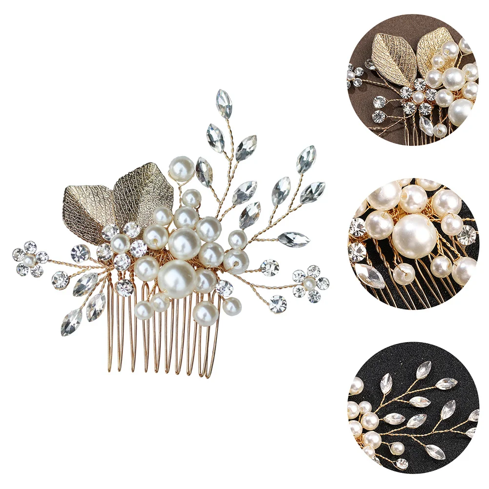 حساسة حجر الراين اللؤلؤ الشعر مشط الزفاف حفل زفاف خوذة ملحق الشعر مشط العروس دبوس الشعر اللؤلؤ دبوس الشعر #6