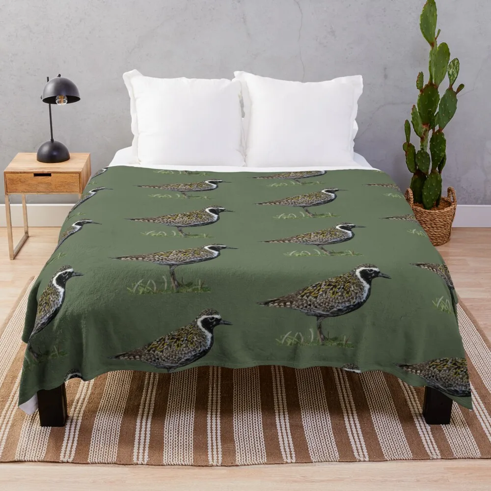 

Pacific Golden Plover ready to fly to Alaska Throw Blanket