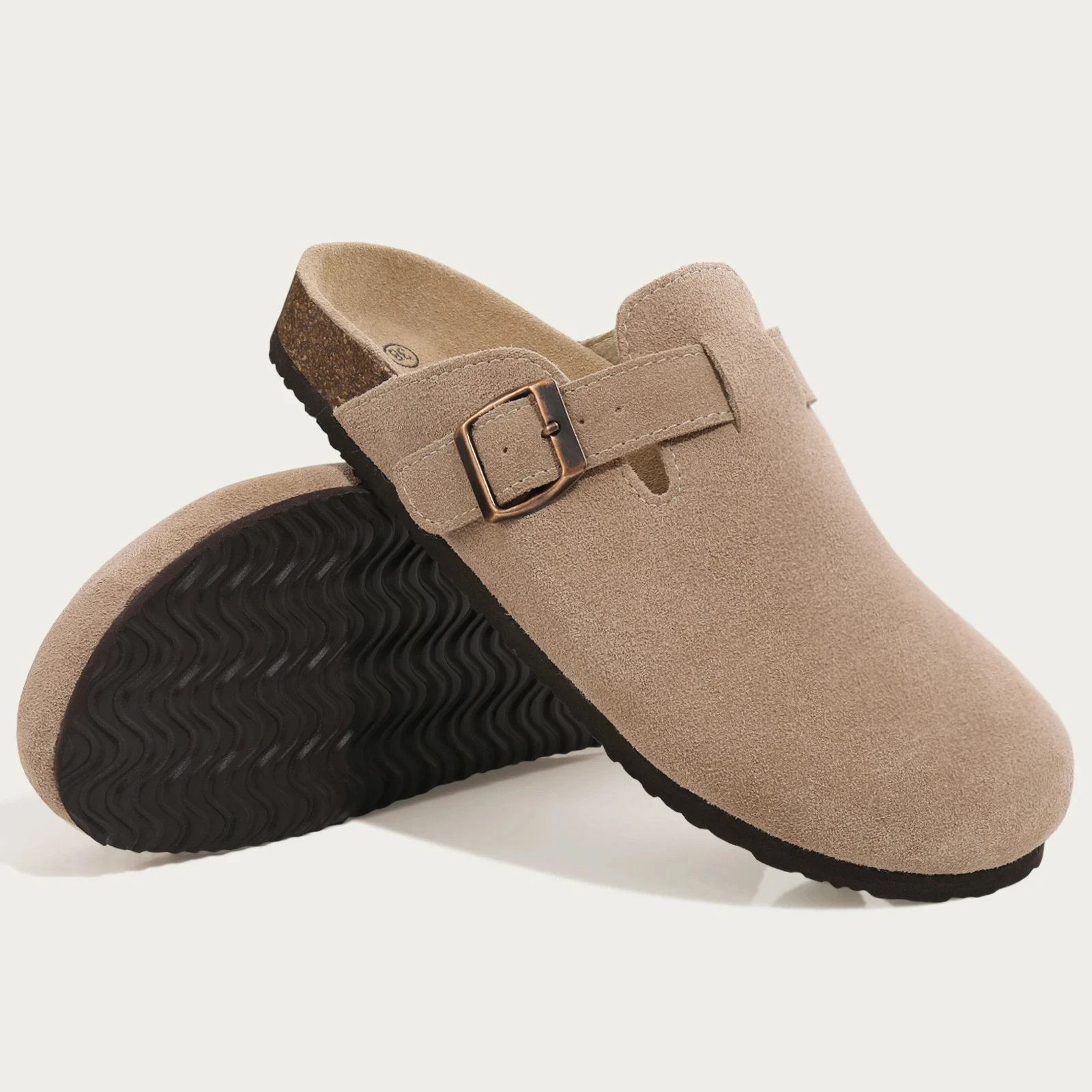 Crestar Kork Wildleder Panto letten Hausschuhe für Frauen Mode Männer verstopft Schuhe klassische Kork Antislip Outdoor Hausschuhe mit Fuß gewölbes tütze