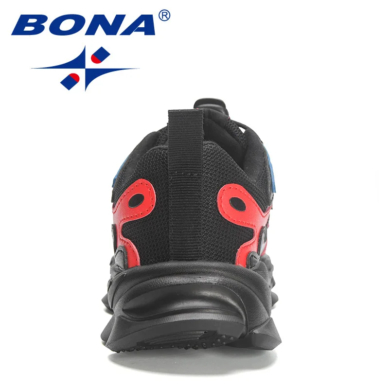 BONA 2023 New Designers Fashion Sneakers Child Walking Shoes Kids Non-slip Lightweight Sports Shoes Child Quality Running Shoes