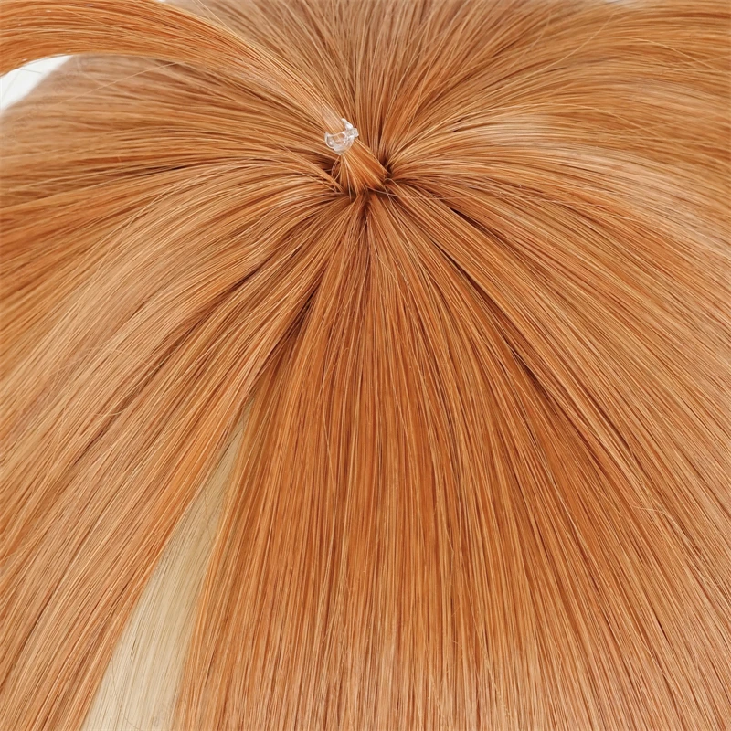 Parrucca Cosplay Tartaglia 30cm arancione marrone capelli corti parrucche sintetiche resistenti al calore festa di Halloween