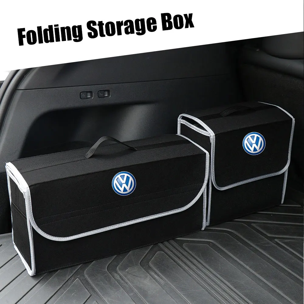 Bolsa de almacenamiento de artículos diversos para coche, caja organizadora de maletero plegable de gran capacidad para Volkswagen VW R GTI Golf 5 7